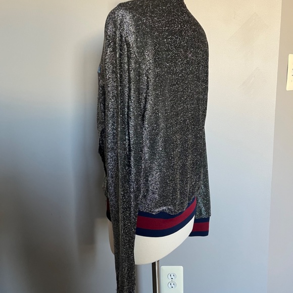 Barney's limited Edition‎ Dazzle Casual Sparkly Active Shimmer Jacket Bomber M - Picture 6 of 13